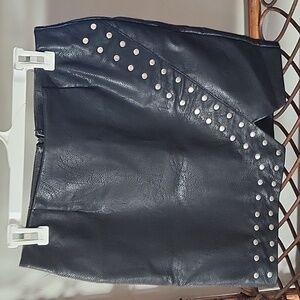 OG Charlotte Russe Studded Faux Leather Mini Skirt